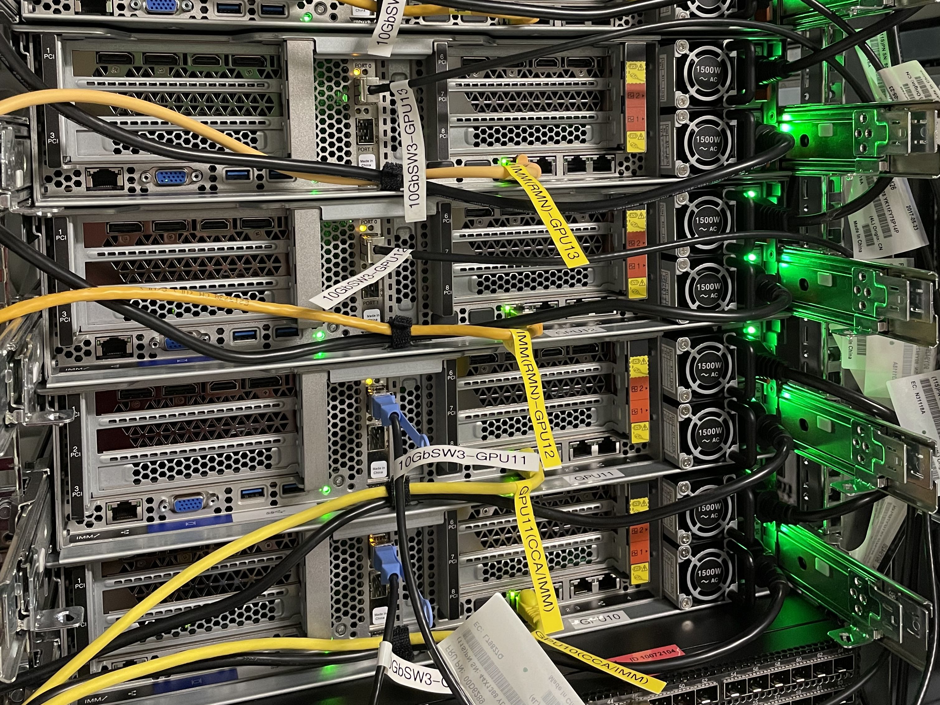 View of the HPC GPU Cluster